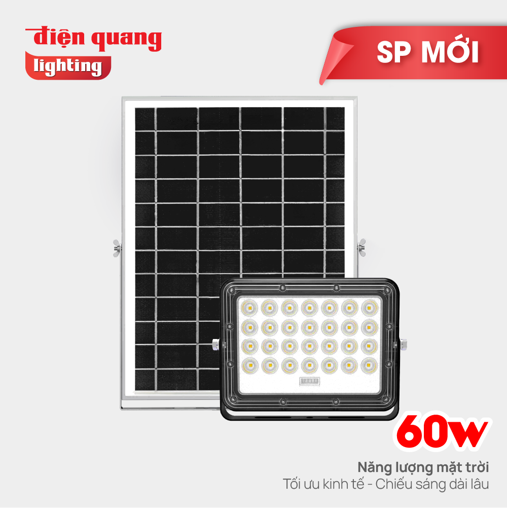 Bộ Đèn LED Pha Solar ECO Năng Lượng Mặt Trời Ánh Sáng Trắng LEDSL01-SL03 6500K V02-V03